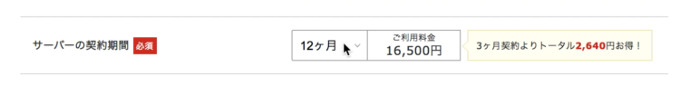 エックスサーバ契約期間
